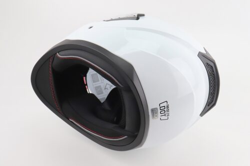 Шлем интеграл, закрытый (сертификация DOT)+откидные очки BLD-M67 L (59-60см), БЕЛЫЙ глянец — изображение 2