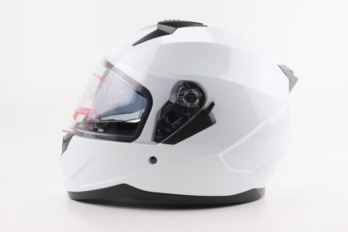 Шлем интеграл, закрытый (сертификация DOT)+откидные очки BLD-M67 L (59-60см), БЕЛЫЙ глянец — изображение 3