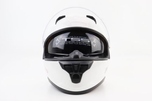 Шлем интеграл, закрытый (сертификация DOT)+откидные очки BLD-M67 М (57-58см), БЕЛЫЙ глянец — изображение 6