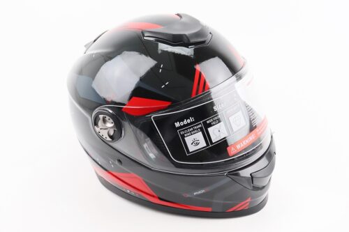 Шлем интеграл, закрытый BLD-М65 L (59-60см), ЧЕРНЫЙ/КРАСНО-СЕРЫЙ