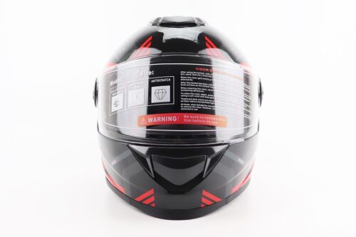 Шлем интеграл, закрытый BLD-М65 L (59-60см), ЧЕРНЫЙ/КРАСНО-СЕРЫЙ — изображение 4
