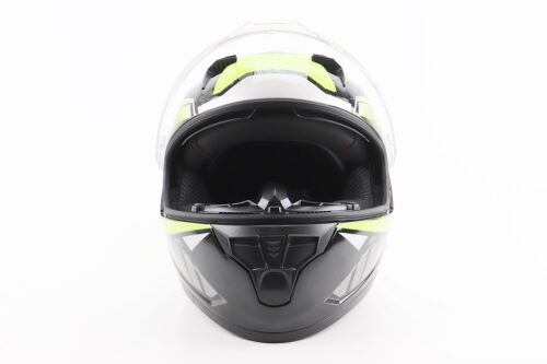 Шолом інтеграл, закритий (сертифікація DOT)+відкидні окуляри BLD-M67 L (59-60см), ЧОРНИЙ/НЕОНОВО-ЗЕЛЕНИЙ - Зображення 6