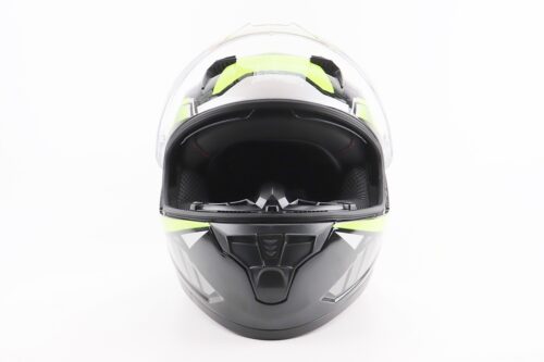 Шлем интеграл, закрытый (сертификация DOT)+откидные очки BLD-M67 М (57-58см), ЧЕРНЫЙ/НЕОНОВО-ЗЕЛЕНЫЙ — изображение 6