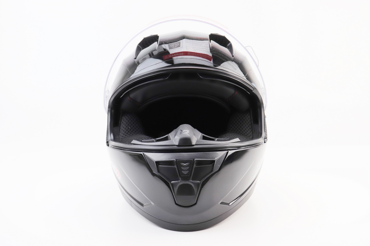 Шлем интеграл, закрытый (сертификация DOT)+откидные очки BLD-M67 М (57-58см), ЧЕРНЫЙ глянец — изображение 7