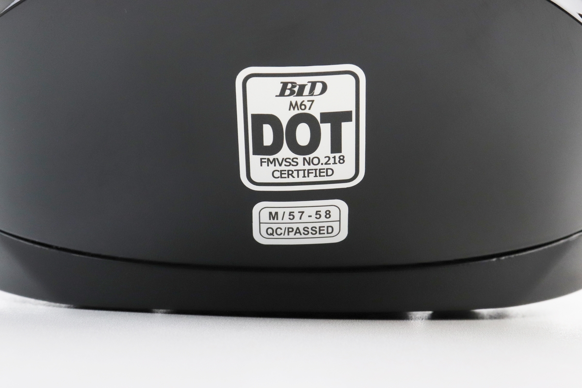 Шлем интеграл, закрытый (сертификация DOT)+откидные очки BLD-M67 М (57-58см), ЧЕРНЫЙ глянец — изображение 9