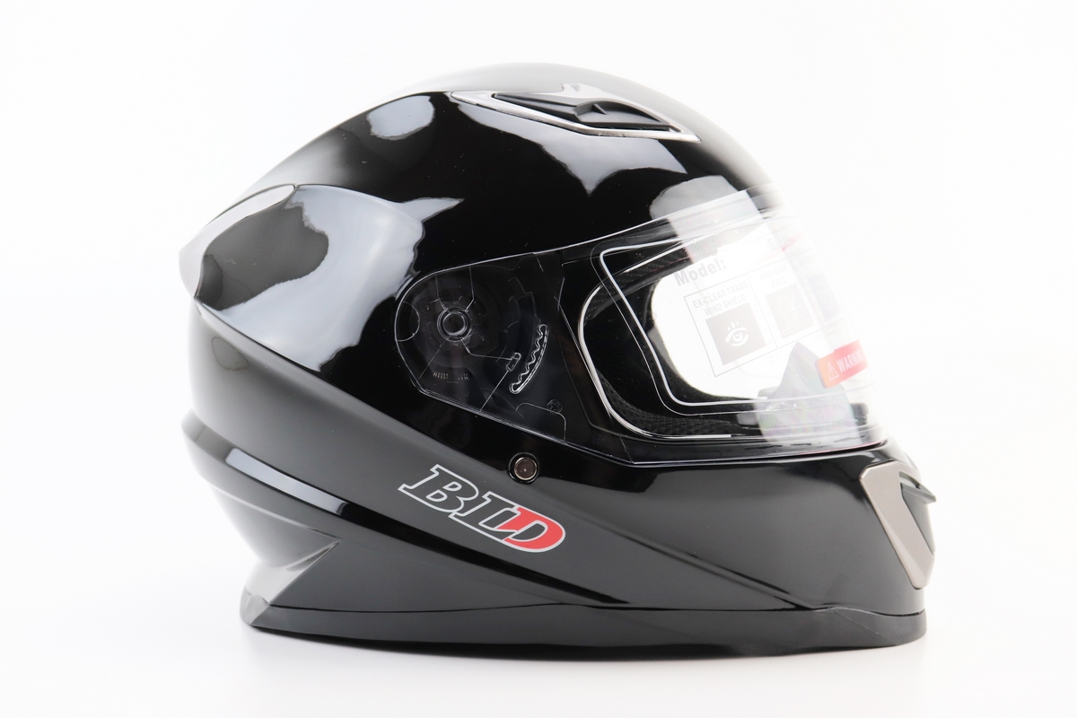Шлем интеграл, закрытый BLD-M62 М (57-58см), ЧЕРНЫЙ глянец — изображение 3