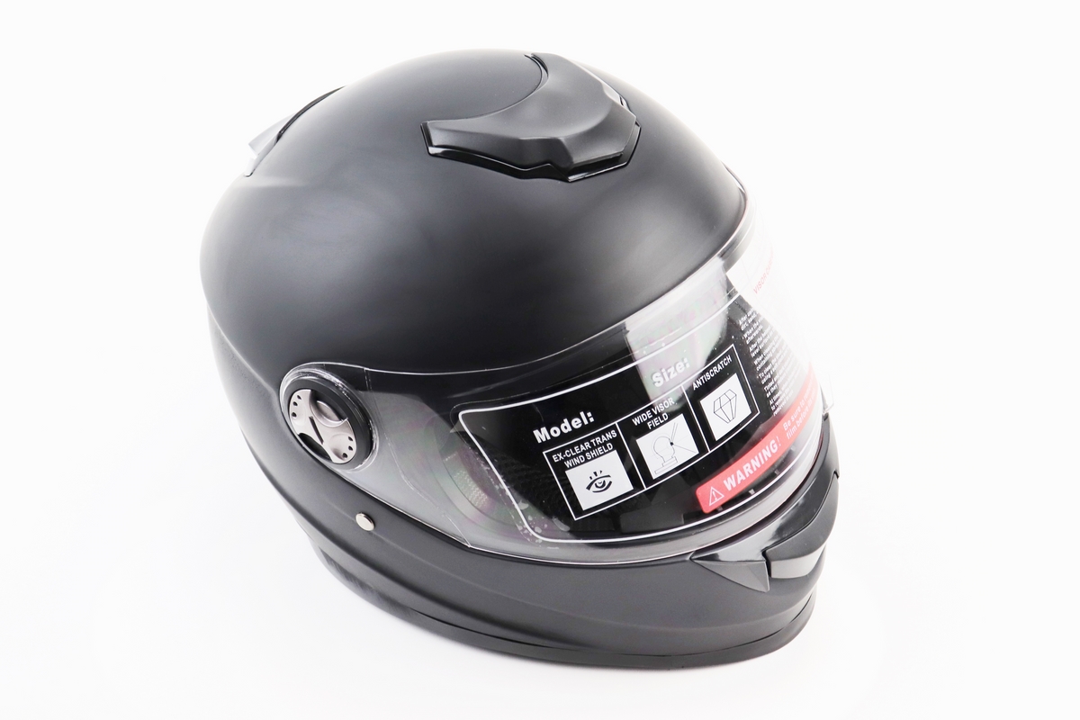 Шлем интеграл, закрытый BLD-М65 М (57-58см), ЧЕРНЫЙ матовый