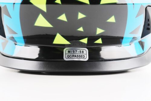 Шлем кроссовый/эндуро/АТV со стеклом BLD-819-7  М (57-58см), ЧЕРНЫЙ/ЖЕЛТО-СИНИЙ — изображение 7