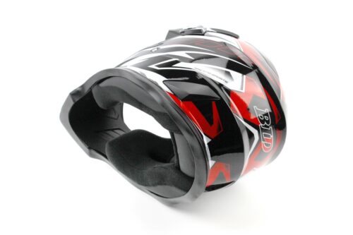 Шолом кросовий/ендуро/АТV BLD-819-7 М (57-58см), ЧОРНО-ЧЕРВОНИЙ - Зображення 2