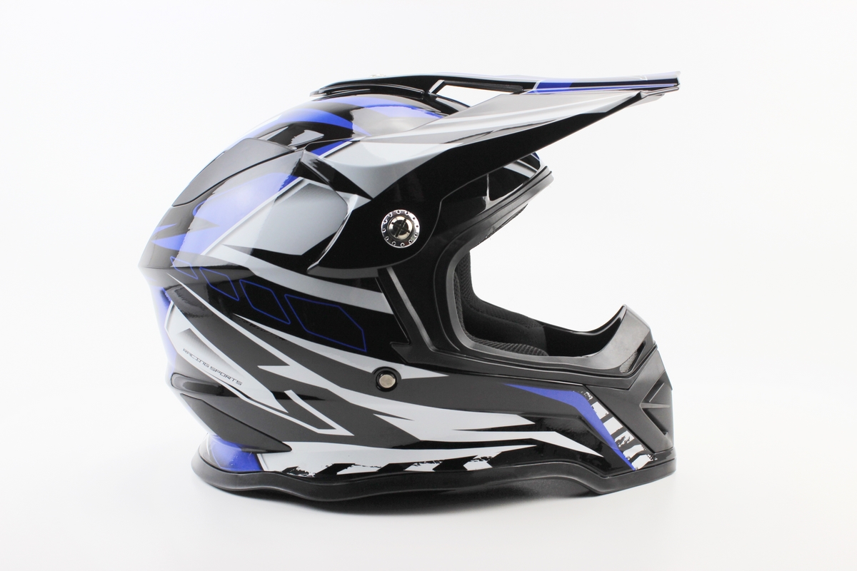 Шолом кросовий/ендуро/ATV BLD-819-7 S (55-56см), ЧОРНО-СИНІЙ - Зображення 3