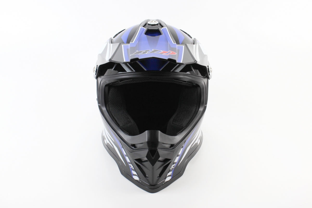 Шолом кросовий/ендуро/ATV BLD-819-7 S (55-56см), ЧОРНО-СИНІЙ - Зображення 4