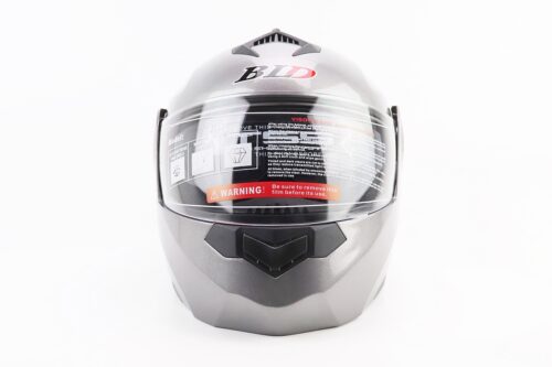 Шлем модуляр, закрытый с откидным подбородком+откидные очки BLD-159 L (59-60см), СЕРЫЙ глянец — изображение 5