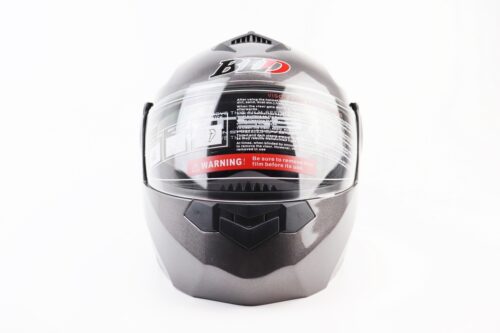 Шлем модуляр, закрытый с откидным подбородком+откидные очки BLD-159 S (55-56см), СЕРЫЙ глянец — изображение 5