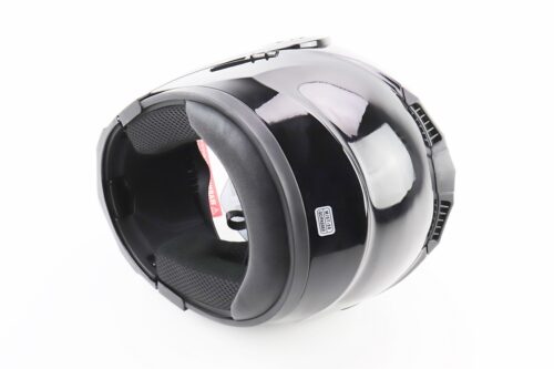 Шлем модуляр, закрытый с откидным подбородком+откидные очки BLD-159 М (57-58см), ЧЕРНЫЙ глянец — изображение 3