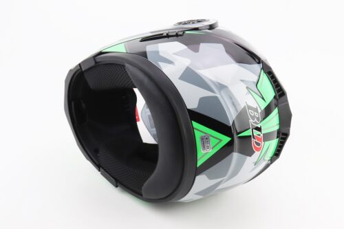 Шлем модуляр, закрытый с откидным подбородком+откидные очки BLD-159 М (57-58см), ЧЕРНО-ЗЕЛЕНЫЙ — изображение 3