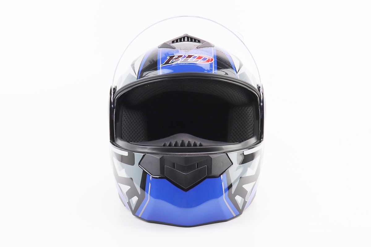 Шолом модуляр, закритий з відкидним підборіддям+відкидні окуляри BLD-159 L (59-60см), ЧОРНО-СИНІЙ - Зображення 7