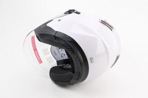 Шлем открытый+откидные очки BLD-708 М (57-58см), БЕЛЫЙ глянец — изображение 3