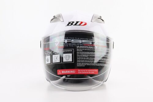 Шлем открытый+откидные очки BLD-708 М (57-58см), БЕЛЫЙ глянец — изображение 5