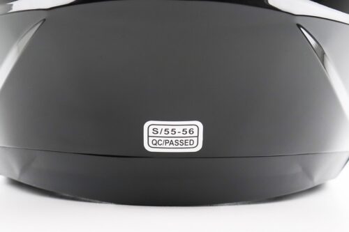 Шолом відкритий+відкидні окуляри BLD-708 S (55-56см), ЧОРНИЙ глянець - Зображення 8