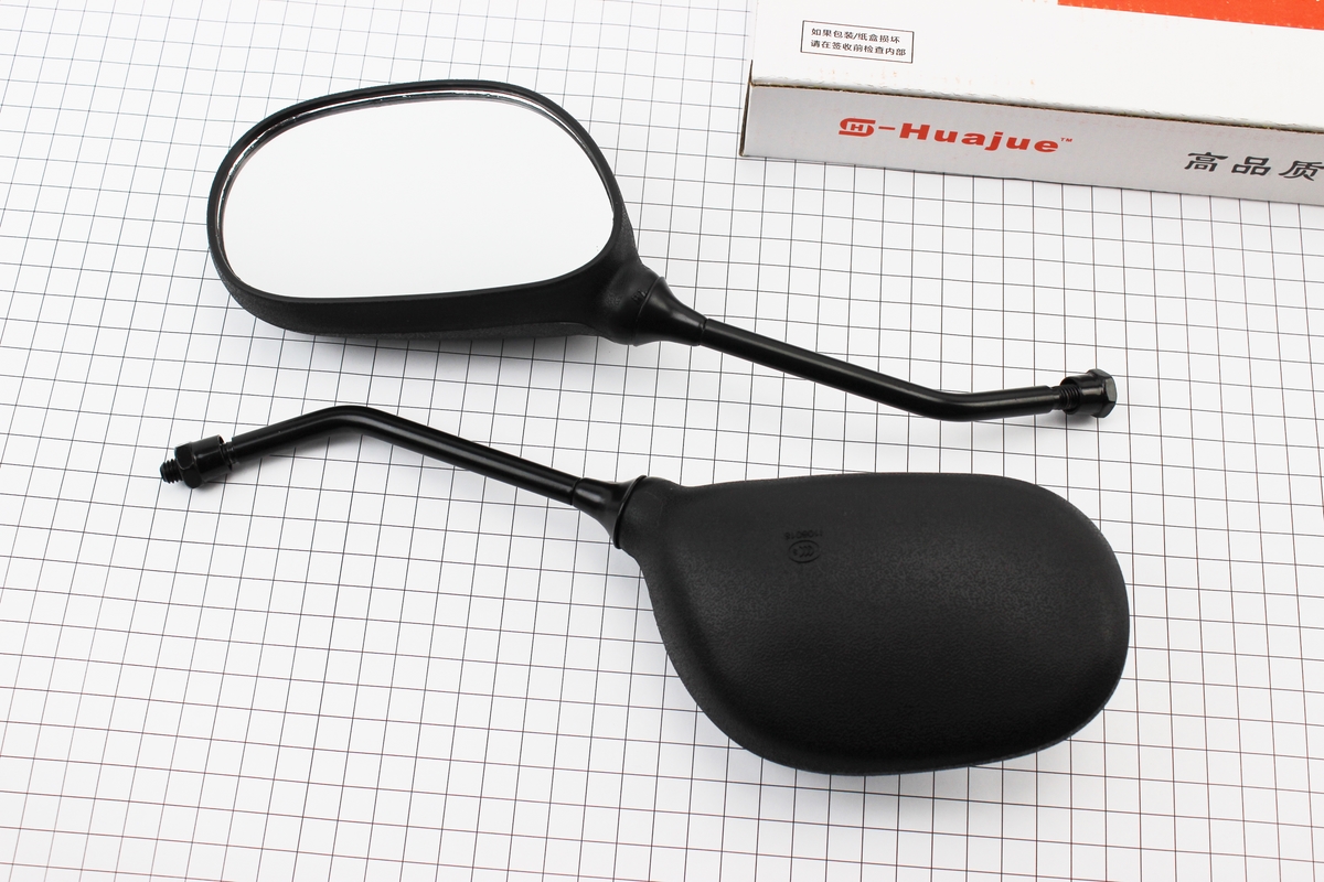 Зеркала к-кт YAMAHA- черные "капли", м8 (ССС - знак качества), от 5шт -10%