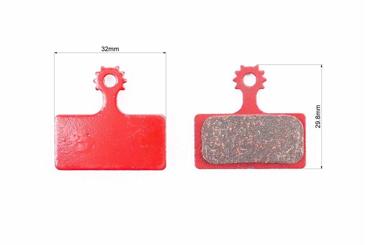 Тормозные колодки Disk-brake (Shimano BR-M985, XTR 2011), красные YL-1016 — изображение 2