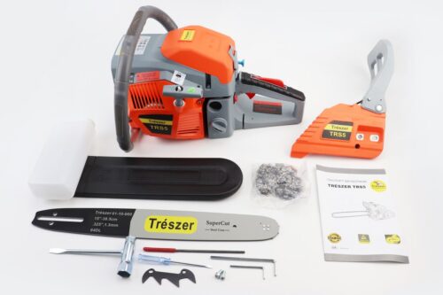 Бензопила TRESZER TRS5 45cc (2,8кВт. шина 15", цепь 325-1,5-64зв. квад. зуб) с подкачкой, плавный пуск