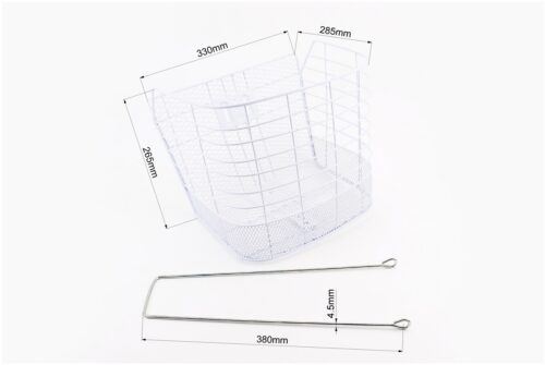 Корзина багажная передняя 26", белая JL-CK055 (возможны царапины, сколы, дефекты покраски) — изображение 2