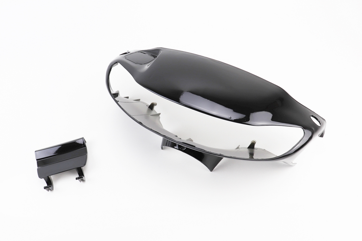 Honda DIO AF-34 пластик - к-кт фарбований 5 деталей (голова під диск. гальмо з кришкою лючка), ЧОРНИЙ