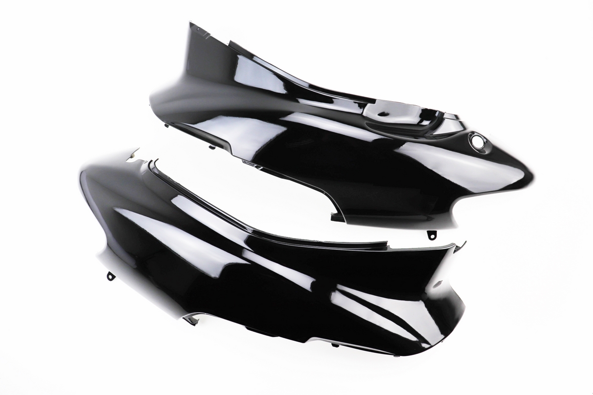 Honda DIO AF-34 пластик - к-кт фарбований 5 деталей (голова під диск. гальмо з кришкою лючка), ЧОРНИЙ - Зображення 2