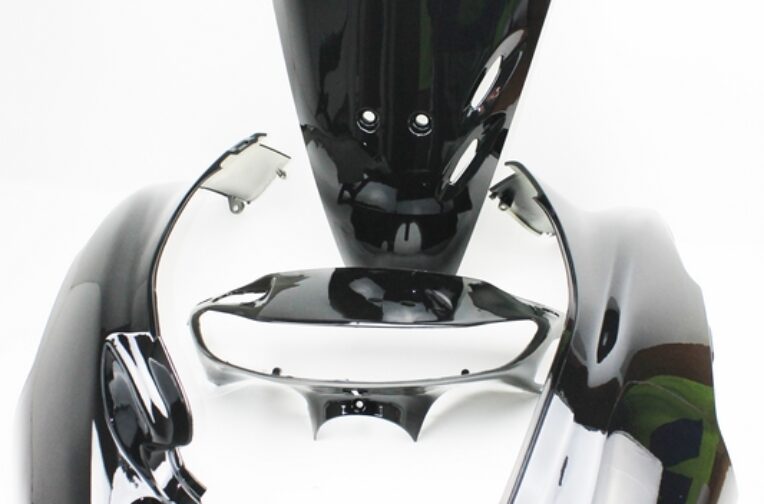 Honda DIO AF-34 пластик – к-кт фарбований 5 деталей (голова під диск. гальмо), ЧОРНИЙ