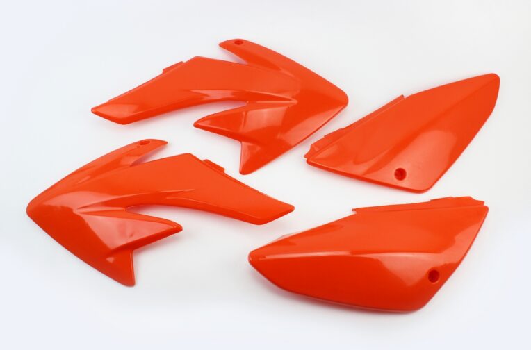 пластик – ВЕСЬ к-кт деталей – 7ед. ОРАНЖЕВЫЙ, Honda CRF70/KAYO CRAZY CAT 140cc/GEON X-PIT