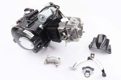 Двигатель мопедный в сборе 125куб (Active)  - "автомат", чёрный