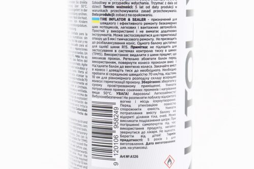 Герметик для быстрого ремонта шин "TIRE INFLATOR SEALER",  Аэрозоль 450ml — изображение 3