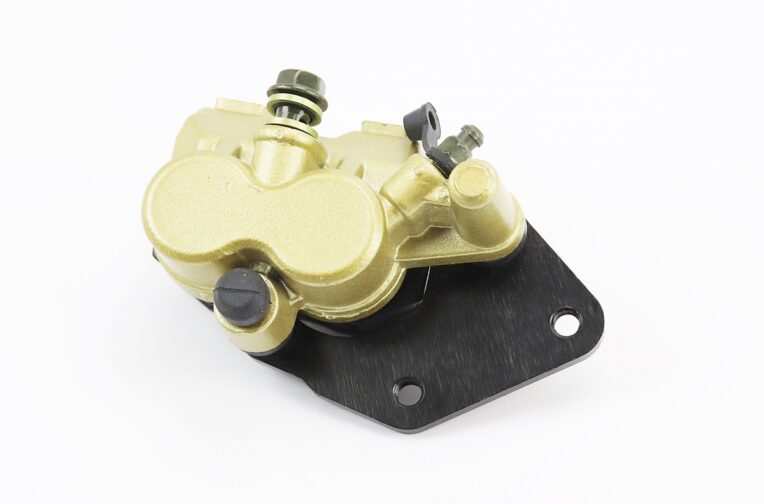 Гальмівний супорт задньої системи (двопоршневий)+колодки ТИП №3, золотистий