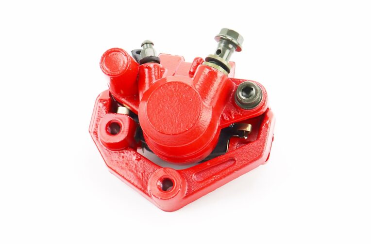 Тормозной суппорт с колодками Yamaha JOG50 / Wind красный