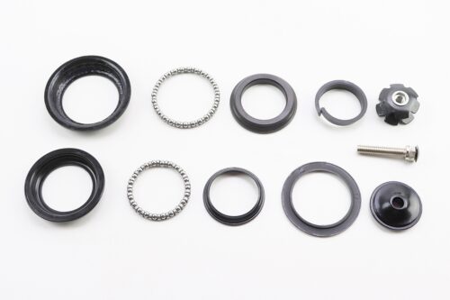 Рулевая колонка 1-1/8"x1-1/4" (44/28,6x50.6/30мм) безрезьбовой вилки, полуинтегрированные, чёрные H-100 — изображение 2