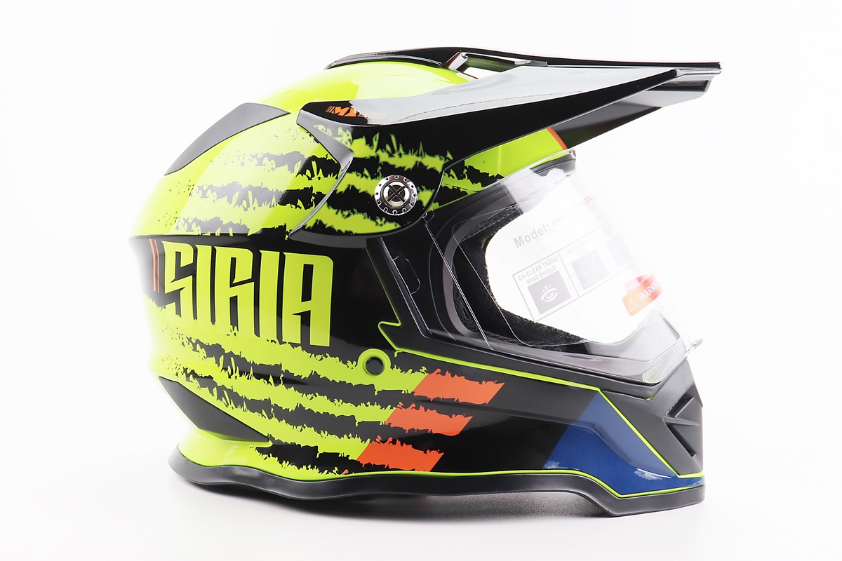 Шлем кроссовый/эндуро/АТV со стеклом BLD-819-7 S (55-56см), ЧЕРНЫЙ/ЖЕЛТО-ОРАНЖЕВЫЙ — изображение 3