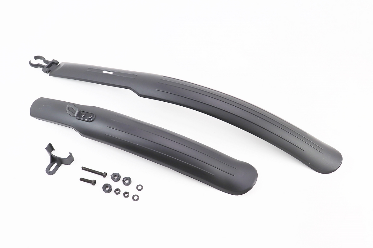 Крылья пластмассовые 26" MTB длинные, чёрные