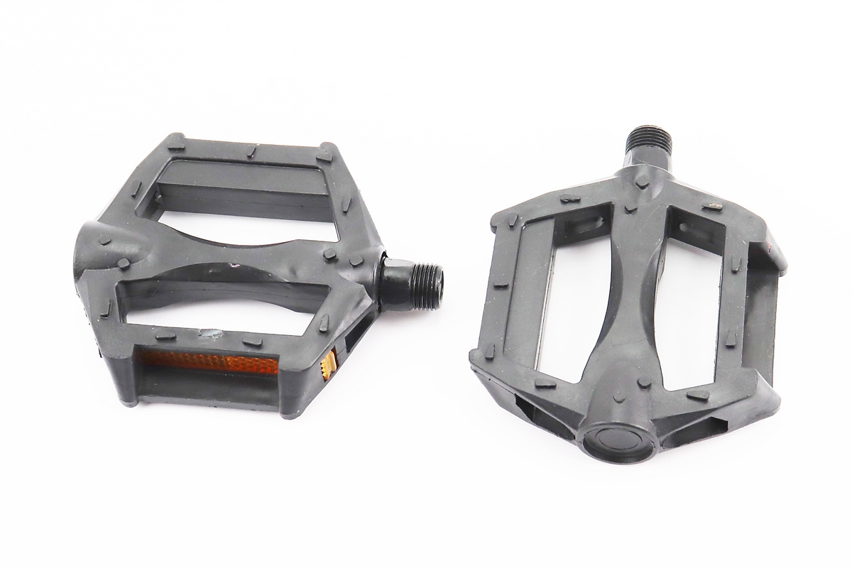 Педалі BMX 9/16" ((90x75x20mm) пластикові, чорні (без підшипників)