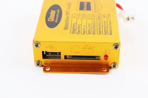 АУДІО-блок (МРЗ-USB / SD + FM-радіо + пультДУ + сигналізація) + колонки 2шт (прозорі з "світломузикою") - Зображення 2