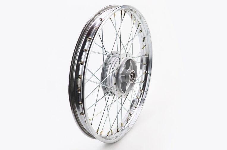 Диск задний спицованный (колесо) 1,4-17″ DELTA, хром (ось 12мм)