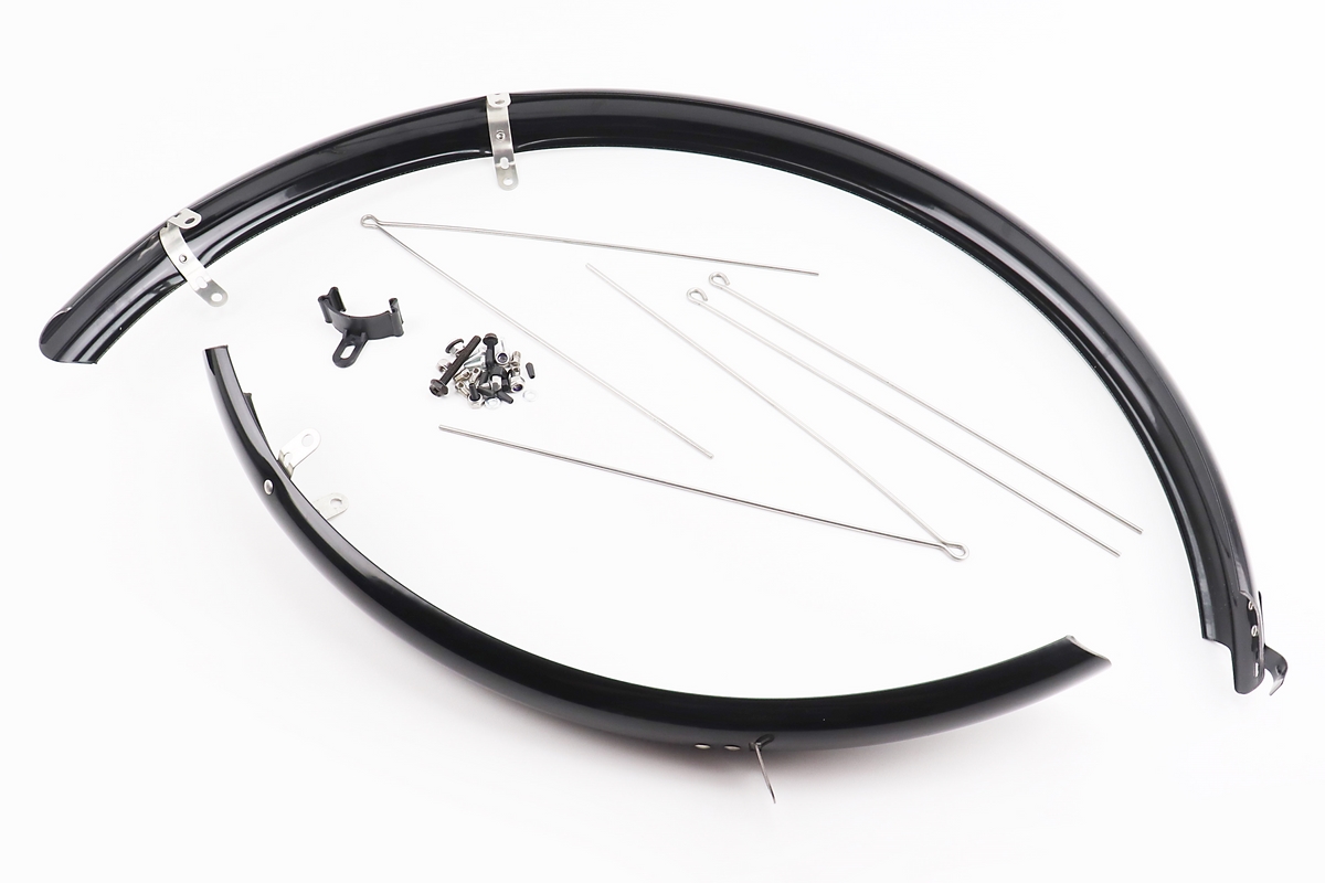 Крила пластмасові 26" MTB довгі, чорні