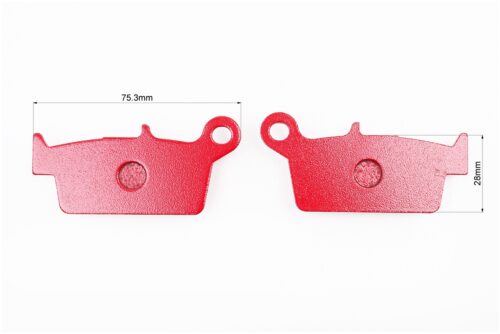 Тормозные колодки (дисковые) Honda LEAD AF20/XR 50/CRM 250; HYOSUNG RX400; SUZUKI DR-Z400/RM 125/DR 125; KAWASAKI KLX250/KX 125 к-кт красные — изображение 2