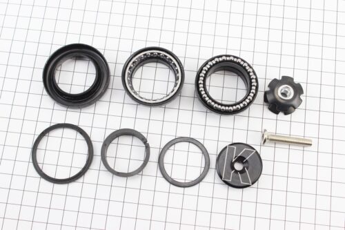 Кермова колонка 1-1/8" (34/28,6x34/30) безрізьбової вилки, чорні KL-B207 - Зображення 2