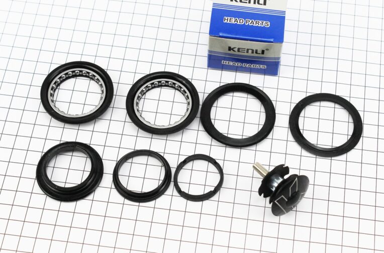 Рулевая колонка 1-1/8″ (44/28,6×44/30) безрезьбовой вилки, полуинтегрированные, чёрные KL-B411