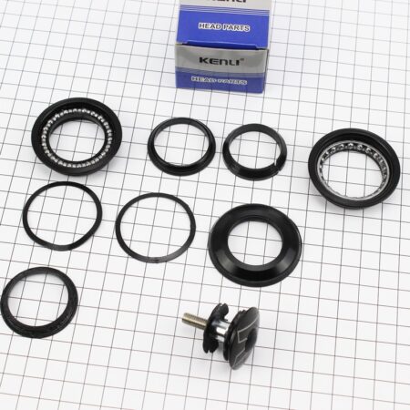 Кермова колонка 1-1/8" (44/28,6x44/30) безрізьбової вилки, напівінтегровані, чорні KL-B430