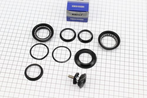 Кермова колонка 1-1/8" (44/28,6x44/30) безрізьбової вилки, напівінтегровані, чорні KL-B430