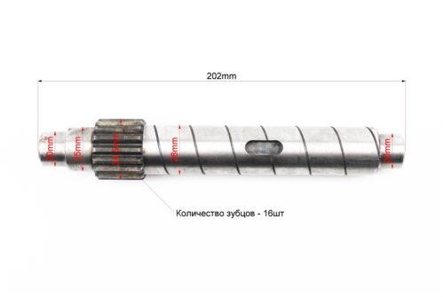 Вал КПП диференціала Z-16+шестерня 2шт Z-15x16 JR-Q15E, ZS1100 - Зображення 2