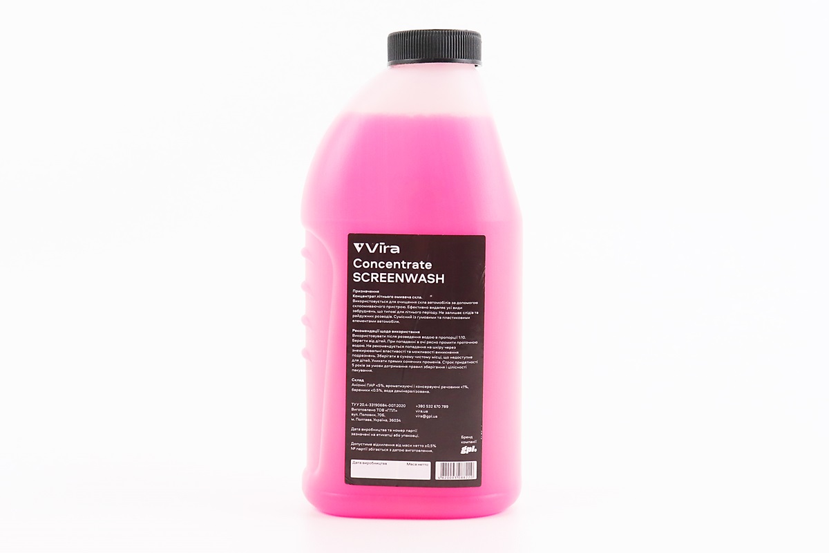 Рідина для очищення скла, концентрат 1:10 (ЛІТО) "Жуйка" 500ml - Зображення 2