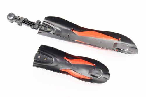 Крила пластмасові 24-26" MTB, чорні з червоною вставкою XGNB-018 - Зображення 2